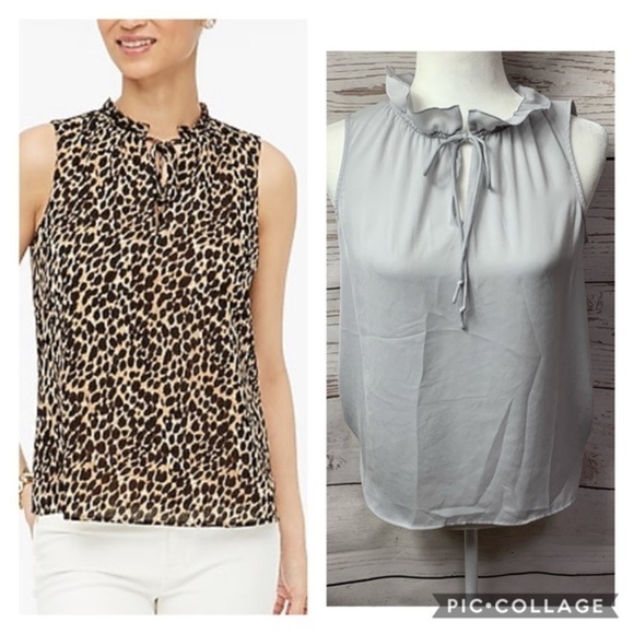 NWOT J.Crew Ruffle Tie Front Sleeveless Blouse - Picture 1 of 6